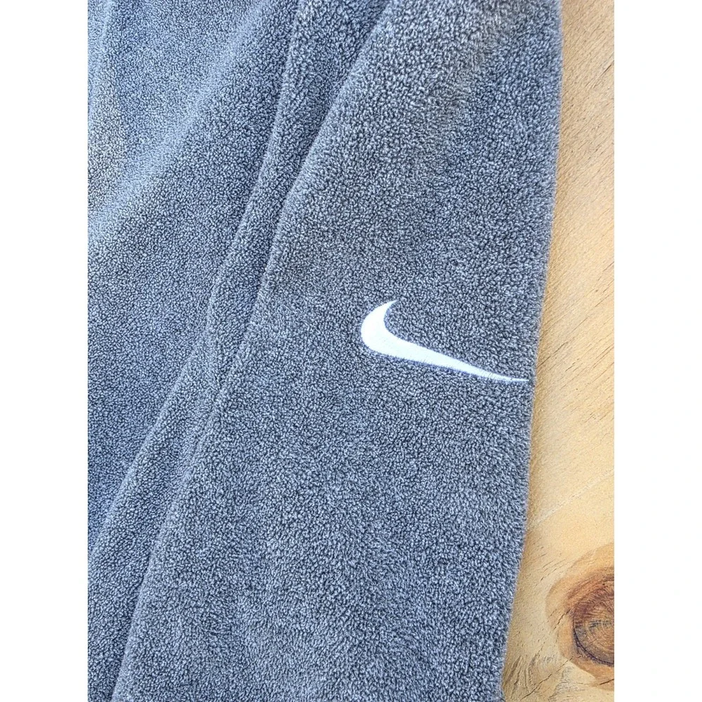 Nike Therma Dri-Fit Tunic Training Top Large Gray Mock Neck Fleece Zip Side
